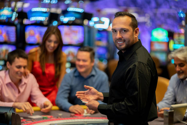 High-stakes Texas Poker table